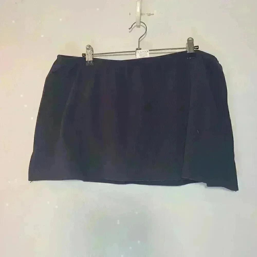 Lands End Navy Blue Swimsuit skort bottom with liner Size 16